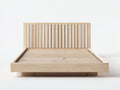 Camas dobles - Estructura de madera de pino 200 x 180 x 85 cm - Natural - Diseño minimalista con somier de láminas