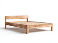 Cama doble de madera 200x160x90 cm - Madera natural - Diseño moderno con cabecero de panel