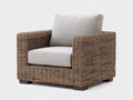 Sillones de ratán 98x88x82 cm - marrón natural-beige - diseño contemporáneo con reposabrazos para terraza y jardín