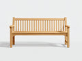 Banco de jardín de madera 150x60x90 cm - Madera natural - Respaldo de listones verticales y diseño clásico